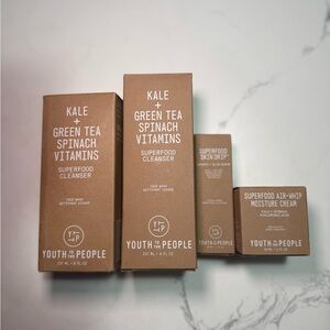Youth to the People Superfood Cleanser and Moisture Cream Set - Brown